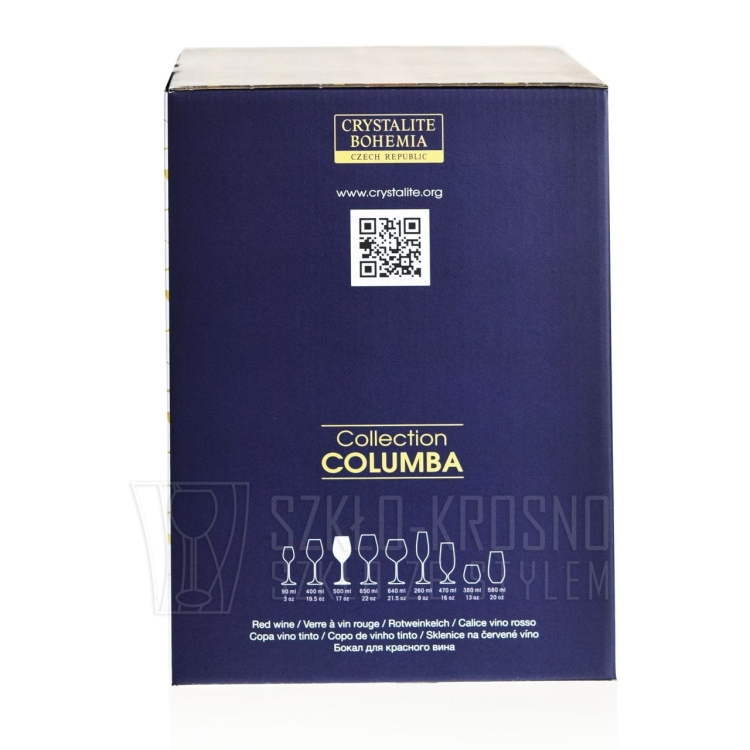 Kieliszki do wina czerwonego BOHEMIA Columba 500ml