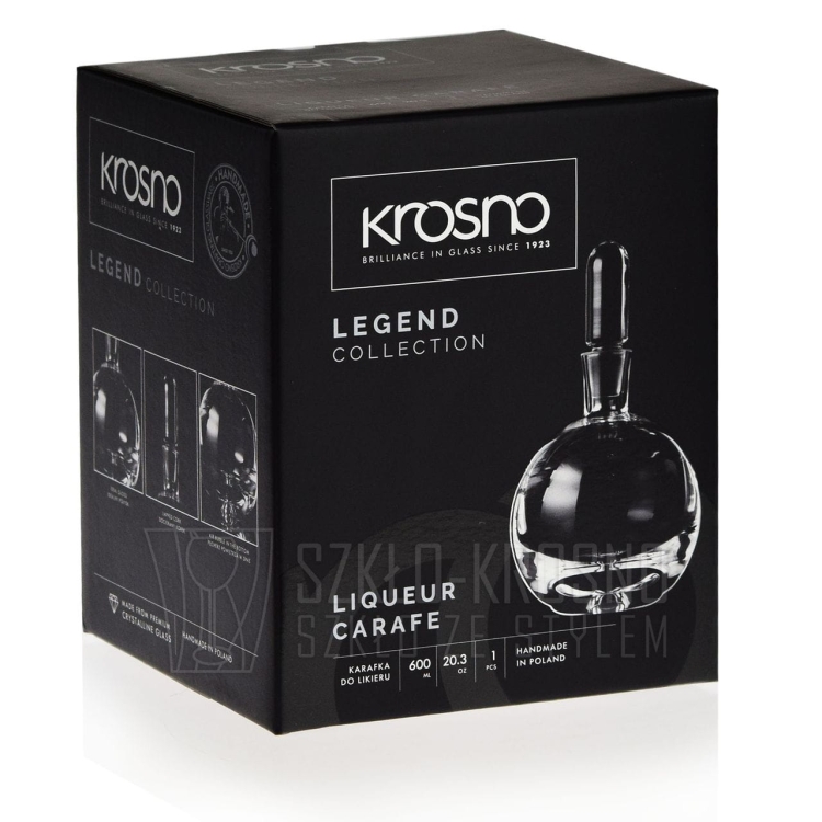 Karafka do likieru wódki nalewek KROSNO Legend 600 ml