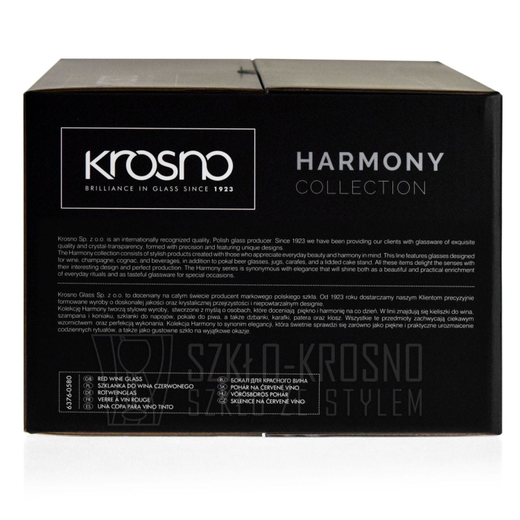 Piękne szklanki do wina wody KROSNO Harmony 580ml
