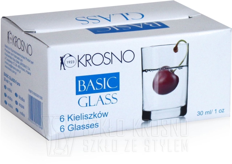 Kieliszki miarki shoty do wódki KROSNO Shot 30ml