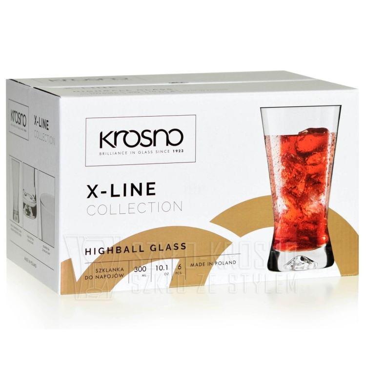 Szklanki long drink KROSNO KROSNO X-Line | X | IKS | 300 ml