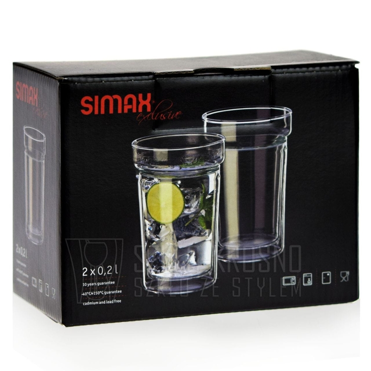 Szklanki termiczne SIMAX Dual 0,2L do serwowania zimnych i gorących napojów