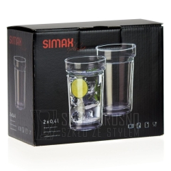 Szklanki termiczne SIMAX Dual 0,4L do serwowania zimnych i gorących napojów