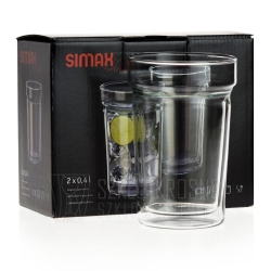 Szklanki termiczne SIMAX Dual 0,4L do serwowania zimnych i gorących napojów