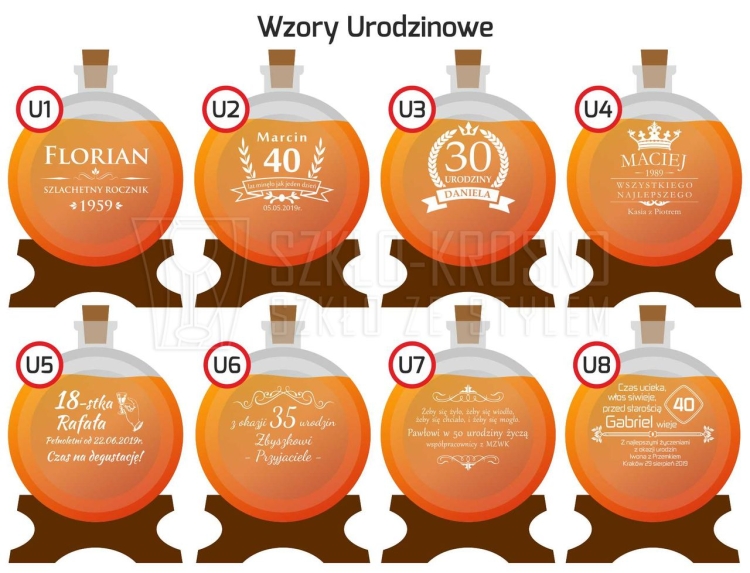 Szklana bezbarwna beczka - antałek 5L z kranikiem i grawerem indywidualnym TWÓJ NAPIS