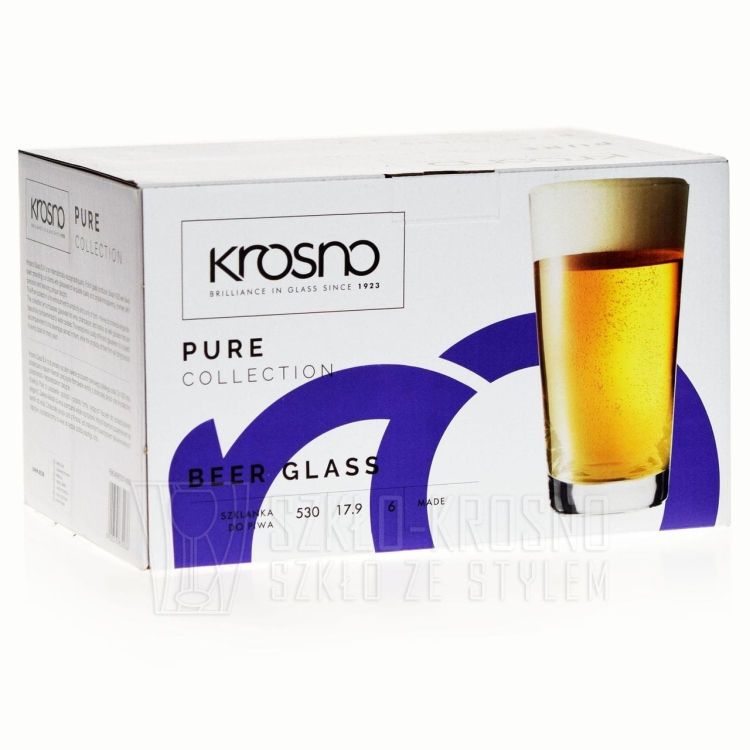 Szklanki kufle do piwa KROSNO Pure 530ml