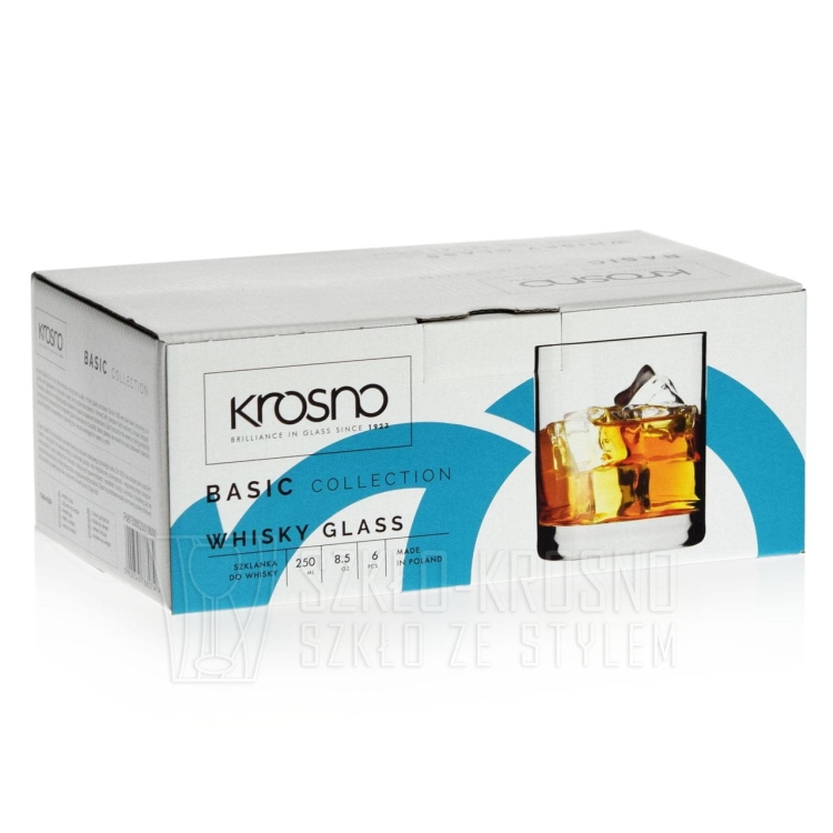 Szklanki do whisky drinków KROSNO Basic 250ml