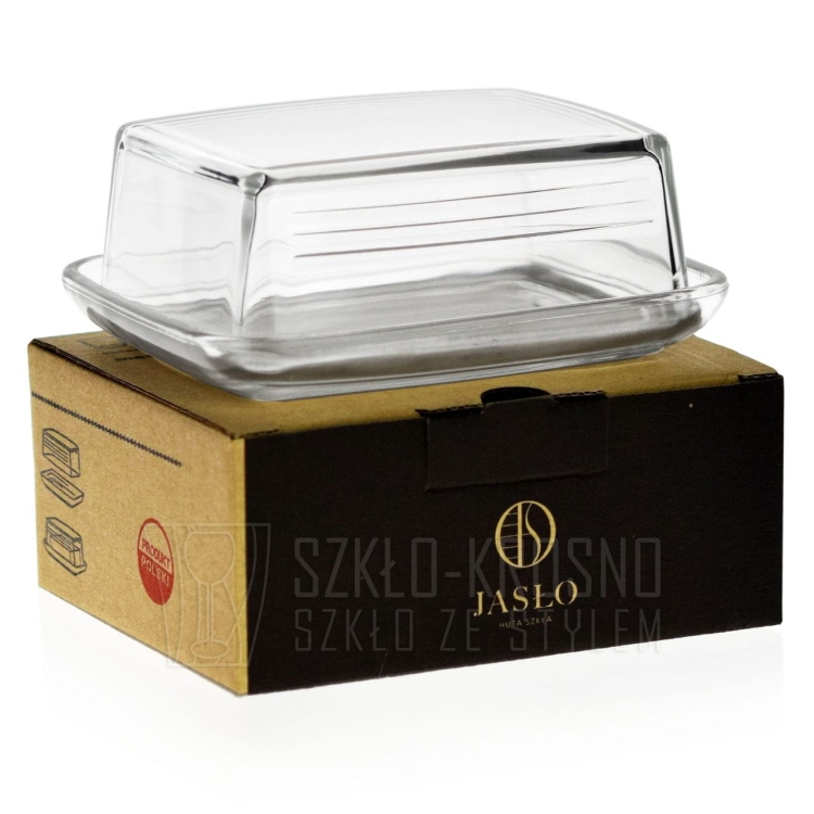 Szklana maselnica z pokrywką maselniczka 481.1550