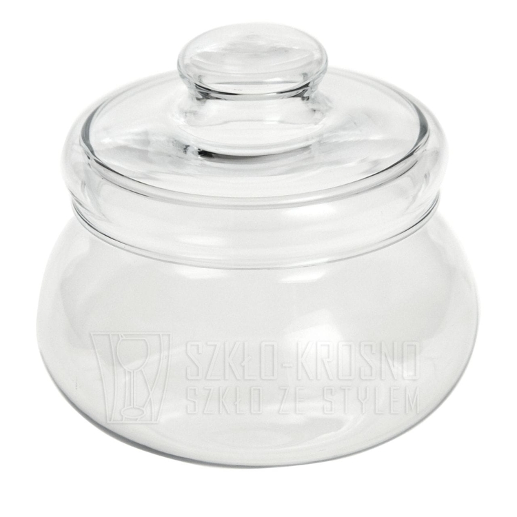Szklana cukiernica z pokrywką cukierniczka Simax