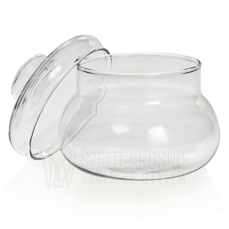 Szklana cukiernica z pokrywką cukierniczka Simax