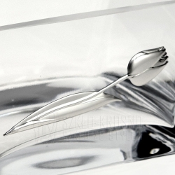 Ekskluzywna salaterka zdobiona srebrny tulipan