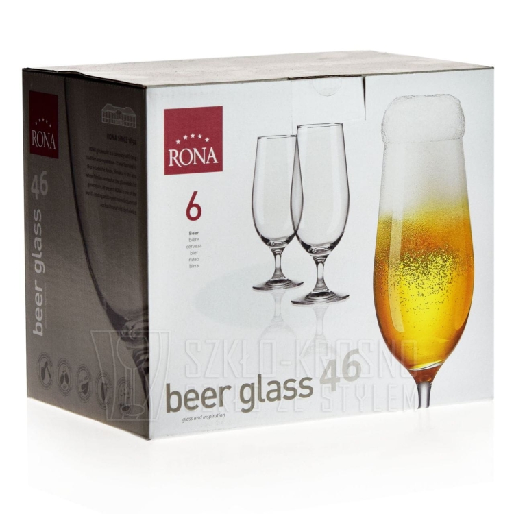 RONA Kieliszki pokale do piwa Pilsner 460ml 6szt