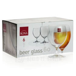 RONA Kieliszki pokale szklanki do piwa 600ml 6szt