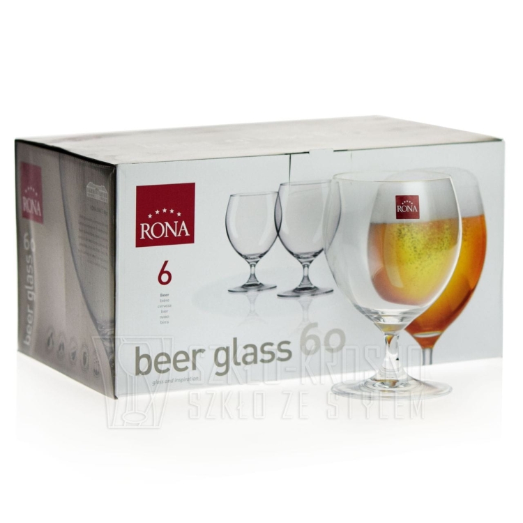 RONA Kieliszki pokale szklanki do piwa 600ml 6szt