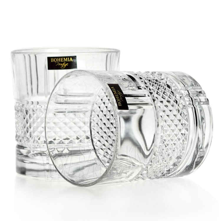 Kryształowy zestaw do whisky Bohemia Elegante 6+1