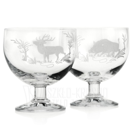 Przejdź do produktu Piękne zdobione pucharki czarki myśliwskie 350ml