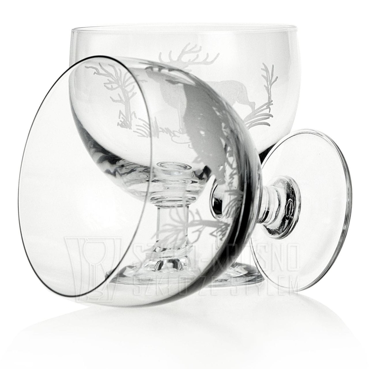 Piękne zdobione pucharki czarki myśliwskie 350ml