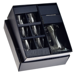 Kryształowy zestaw do wódki Bohemia Quadro 6+1