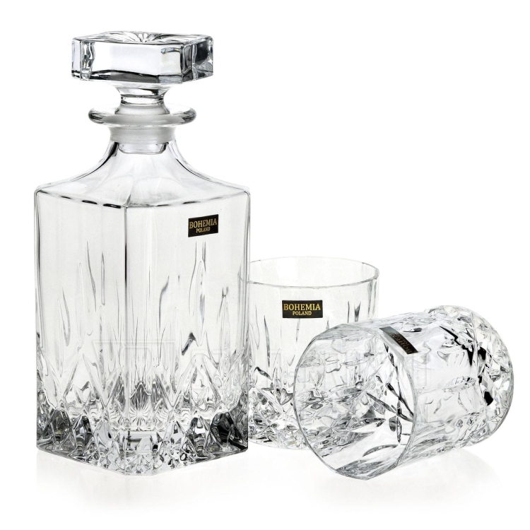  Ekskluzywny zestaw do whisky Bohemia Crystalite CLASSICO 6+1