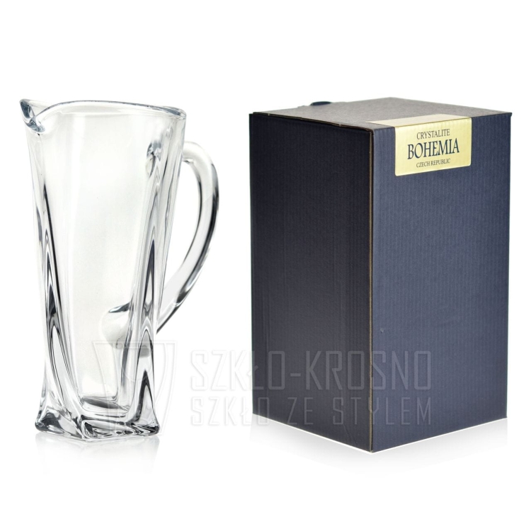 Kryształowy dzbanek do soku Bohemia Quadro 1,1 L