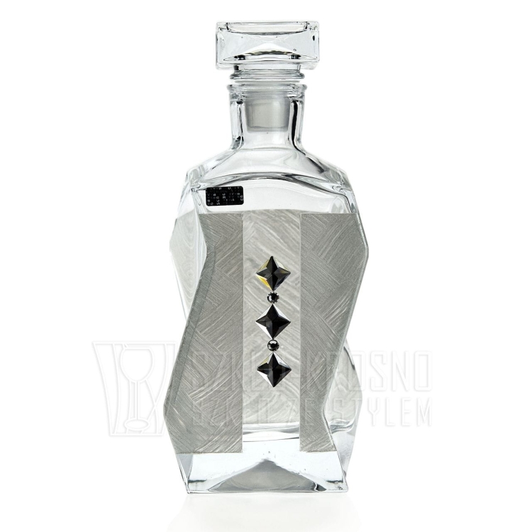 Ekskluzywna karafka 4K matowa zdobiona kryształami