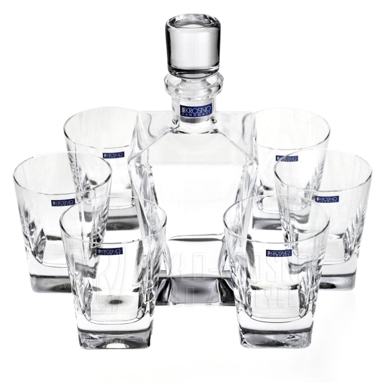 Ekskluzywny zestaw do whisky 6+1 KROSNO Handmade CARO