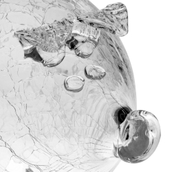 MEGA duża szklana skarbonka ŚWINKA "Crackle"