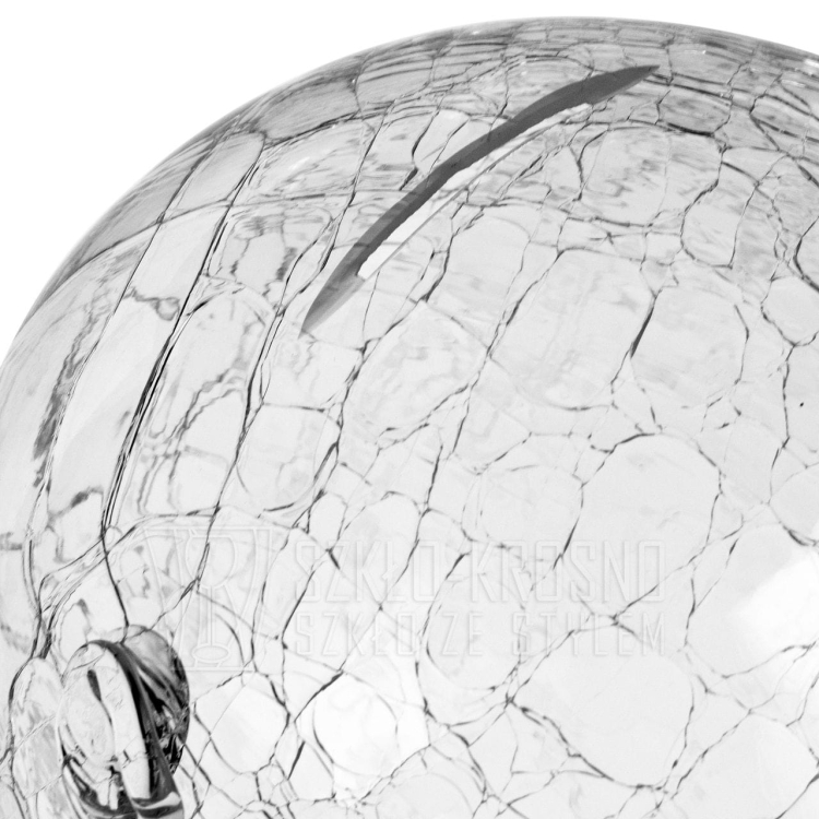 MEGA duża szklana skarbonka ŚWINKA "Crackle"