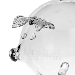 MEGA duża szklana skarbonka ŚWINKA bezbarwna