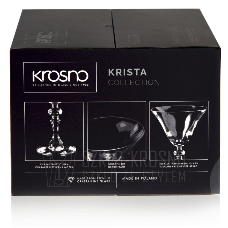 Kieliszki do martini drinków KROSNO Krista 170 ml