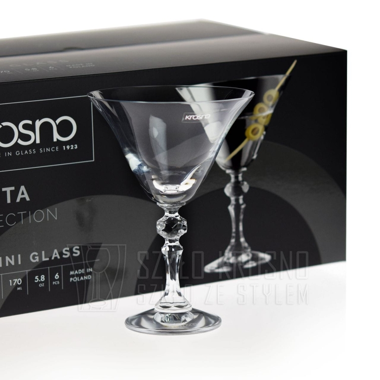 Kieliszki do martini drinków KROSNO Krista 170 ml