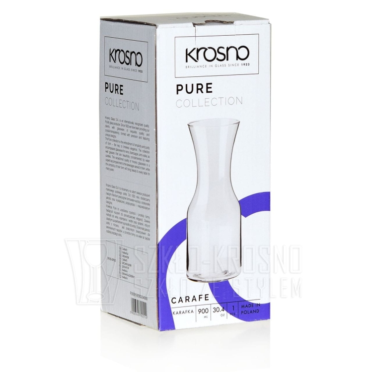 Karafka do wina wody soku KROSNO Pure 900ml