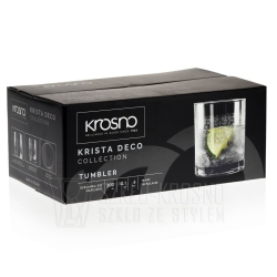Szklanki do whisky soku KROSNO KRISTA-DECO 300ml
