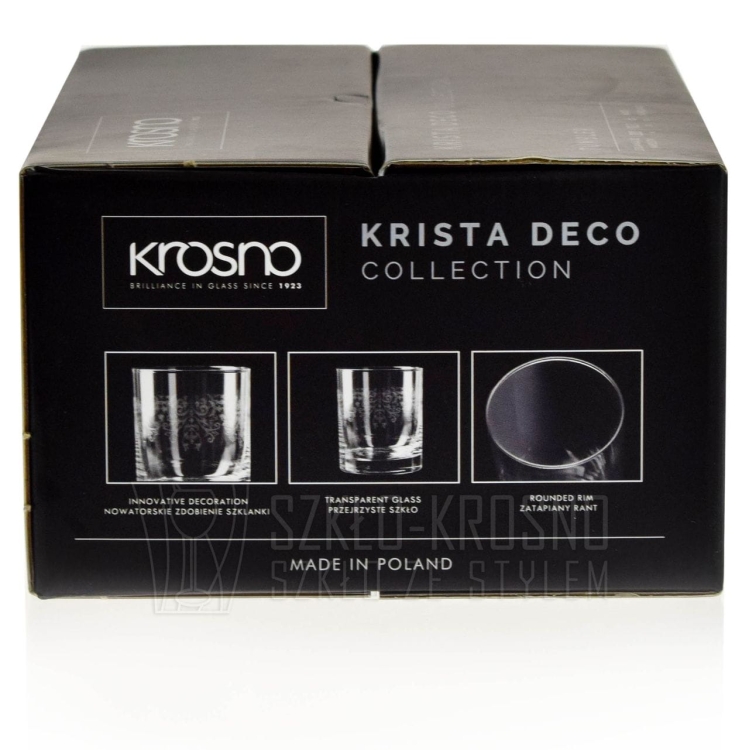 Szklanki do whisky soku KROSNO KRISTA-DECO 300ml