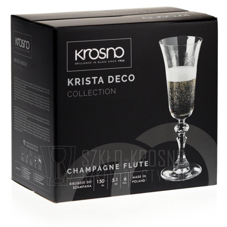 Kieliszki do szampana KROSNO KRISTA-DECO 150ml