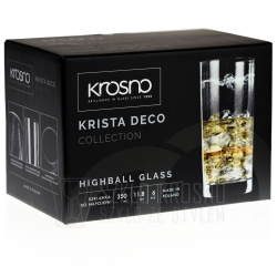 Szklanki long drink KROSNO KRISTA-DECO 350ml
