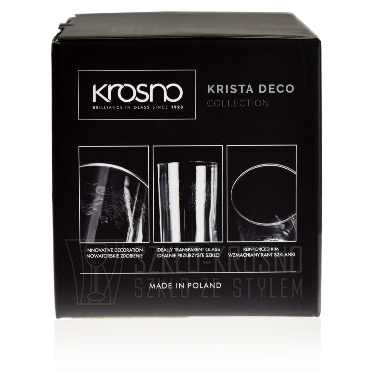 Szklanki long drink KROSNO KRISTA-DECO 350ml
