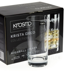 Szklanki long drink KROSNO KRISTA-DECO 350ml
