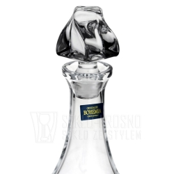 Ekskluzywna KRYSZTAŁOWA karafka do wina Bohemia Quadro 850 ml