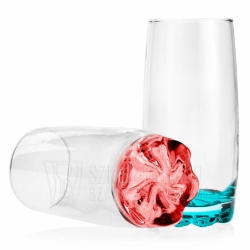 Kolorowe wysokie szklanki do soku, drinków 350ml