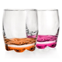 Kolorowe niskie szklanki do whisky drinków soku 250ml