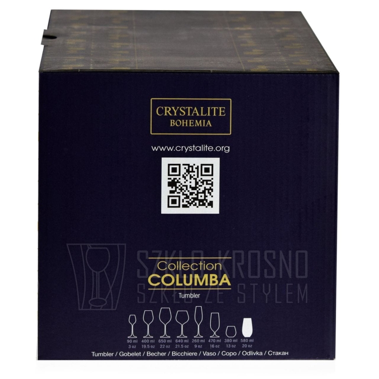 Szklanki long drink BOHEMIA Columba 580ml