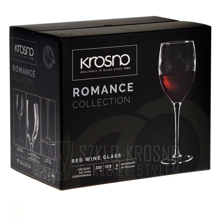 Kieliszki do wina czerwonego KROSNO Romance 320ml