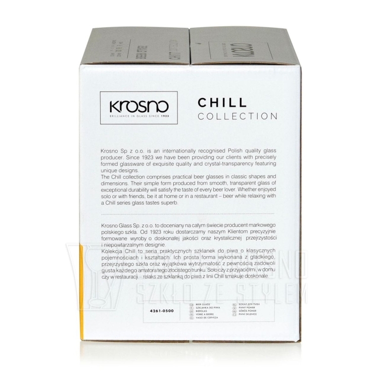 Klasyczne szklanki do piwa KROSNO Chill 500 ml