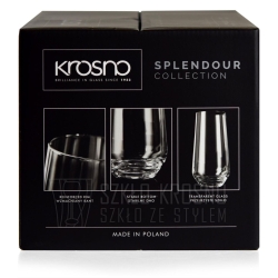 Szklanki long drink do drinków, wody, soku KROSNO Splendour 480 / 490 ml