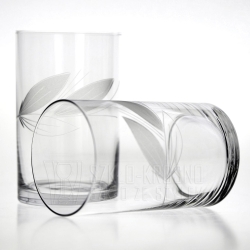 Komplet szkła użytkowego, zdobiony kieliszki + szklanki 36 el. "Listek II"