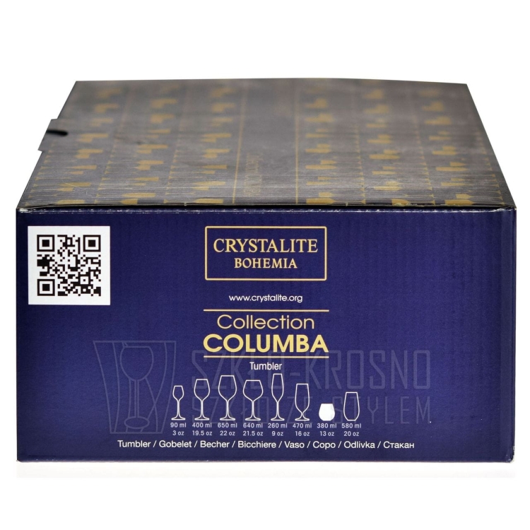 Szklanki do whisky wody soku BOHEMIA Columba 380ml