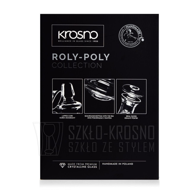 Karafka do whisky "bujająca się" KROSNO Handmade ROLY-POLY 750ml