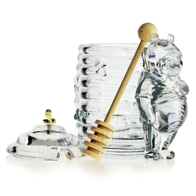  Kryształowy pojemnik na miód BOHEMIA "TEDDY BEAR" 350 ml 