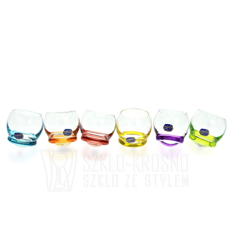 Kolorowe kieliszki Bohemia CRAZY 60 ml